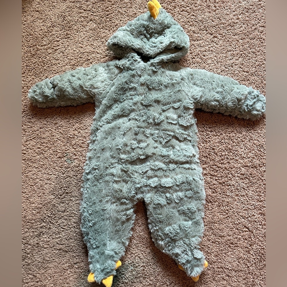 Cozy Gray Fuzzy Footed Onesie